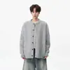 Nuevo Suéter Cardigan de Punto para Hombre de Principios de Otoño Estilo Old Money Gabardina Holgado Casual Cuello Redondo Perezoso Coreano Abrigo