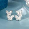 Tornillos de Mariposa Gemelos Dulces Pendientes de Tornillo para Mujeres Antiperdida Estudiantes Sin Sueño Recoger Pequeños Versátiles Verano Pendientes Estilo Retro Extranjero