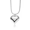 Collar Ajustable Simple de Acero Inoxidable Brillante en Forma de Corazón para Mujer, Versátil y Adecuado para el Uso Diario por Damas