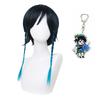 Peluca Cosplay de Genshin Impact Venti Peluca Venti Azul Degradado Trenzada Estilo Reverso Anime Cosplay No Necesita Recorte