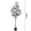 Venta al por mayor transfronteriza de plantas verdes artificiales, olivos artificiales, plantas verdes en maceta, plantas verdes falsas, plantas artificiales y decoraciones de suelo para la sala de estar