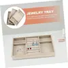 Set de 3 Piezas Transfronterizo Caja de Almacenamiento de Joyería de Terciopelo, Joyero para Anillos, Pendientes, Pulseras, Collares, Organizador de Almacenamiento y Exhibición