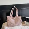 Bolso de Mano Bordado de Pana Retro para Mujer 2025 Nuevo Bolso Cruzado Casual de Hombro de Gran Capacidad para Viajero