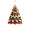 Novo Enfeite de Natal com Borda Acrílica Homem de Gengibre Decoração de Árvore de Natal Enfeite Pendurado Artesanato de Natal