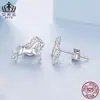 Brincos Originais de Cavalo Aifulu Prata de Lei S925 Banhado a Ouro Branco Brincos Versáteis de Animal Brincos Joias Femininas Joias