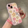 Diseño Floral Colorido Adecuado para Apple 17/16 Pro Funda para Teléfono con Bloques de Color, Estilo Primavera Moderno, Cubierta Protectora a Prueba de Golpes para iPhone 15