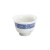 Taza de té de cerámica hecha a mano Mi Yan, boca de flor, taza de maestro con poesía escrita a mano, taza de té rociada con color azul bajo vidriado, taza de té pintada a mano, taza individual