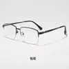 Nuevas Gafas para Hombre de Media Montura Browline Literario Montura de Metal Montura de Metal Ultraligera Se Pueden Montar Lentes para Miopía Gafas para Mujer con Filtro de Luz Azul