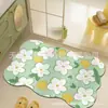 Dropshipping transfronterizo felpudo para entrada de casa alfombrilla de baño antideslizante alfombrilla de tierra de diatomeas absorbente de agua patrón floral nórdico felpudo para puerta