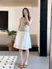 Saias Longas e Curtas de Renda Vazada com Bom Caimento e Que Não Deformam Facilmente, Cintura Alta com Elástico, Roupa Elegante Feminina