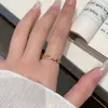 Anillo de Plata de Ley S925 con Forma de Cruz Estilo Francés Incrustado de Diamantes para Mujer, Ajustable, Nicho, Gama Alta, Lujo Ligero, Moderno