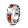 Anillos de Moda Transfronterizos Europeos y Americanos para Hombres, Anillos Minimalistas Únicos de Nicho de Acero de Titanio Ópalo, Se Pueden Grabar con Láser con Logo