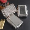 Caixa de Cigarros Grande de Aço Inoxidável Caixa de Cigarros de Metal Espessada Caixa de Armazenamento de Cigarros Masculina Portátil Acessórios para Piteira Anti-Pressão