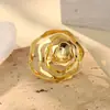 Moda europea y americana diseño de nicho pendientes geométricos tridimensionales anillo de plata oro cepillado collar de color amor joyería exagerada