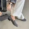 Sapatos femininos de couro genuíno estilo retrô britânico 2025 novos mocassins slip-on de camurça