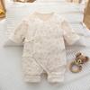 Ropa acolchada para bebé de 40 g, ropa cálida de mariposa para otoño e invierno, mamelucos antibacterianos engrosados para recién nacidos, ropa para bebé