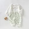 Ropa para Bebé Niña, Capa Base, Pijama Enterizo de Algodón Clase A para Bebé, Ropa Infantil Anyang, Mameluco de Otoño e Invierno, Ropa para Estar en Casa, Estilo Princesa