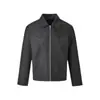 Estilo Old Money Chaqueta Corta Bordada con Patrón Oscuro Tallado para Hombre Corte Limpio Diseño de Alta Gama Hombrera Chaqueta Holgada de Moda