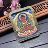 Novo pingente thangka do Nepal colar do deus guardião oito pintura em tecido caixa gawu caixa de pintura de Xizang com cordão