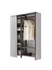 Estante de guardarropa Ensamblaje Estante de almacenamiento doméstico Abierto Simple Estructura de acero Perchero para ropa nueva de pie para dormitorio