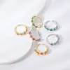 Anillo Abierto de Lujo Minimalista Ins de Nicho con Forma de Gota de Agua Cruzada Anillo de Hoja Francesa Dulce y Fresco para Mujer