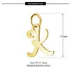 Colar pingente 26 letras aço titânio feminino banhado a ouro aço inoxidável acessórios joias diy colar pingente pingente atacado