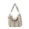 Yuezhi 2026 bolso de peluche nuevo de principios de otoño, bolso de peluche de alta gama, bolso de hombro tote versátil de gran capacidad para el día a día