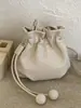 Bolsa de la suerte con cordón de estilo coreano de moda para mujer, nueva moda primavera 2026 bolsa nube, bolso de hombro y bandolera tipo cubo