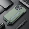 Capa protetora para iPhone 11 Pro, bolsa para cartão, capa com zíper e aba XSMax, padrão de fibra para cartão, para comércio exterior