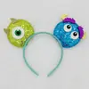 Faixa de Cabelo Estilo Desenho Animado Infantil Transfronteiriça Monstros S.A. Verde Mickey Menino de Olhos Grandes Fantasia Animal