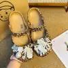 Accesorios para zapatos de ballet con estampado de leopardo DIY, estrellas de felpa adecuadas para zuecos, dijes de zapatos de moda y versátiles, hebillas decorativas de Gato KT