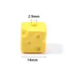 Cuentas Cuadradas Pintadas Acrílicas Doble Cara Cuentas Sueltas Materiales para Joyería de Collares Hechos a Mano DIY Cuentas Cuadradas de Queso Agujero Recto