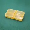 Caja de Medicamentos Pequeña Transparente Tipo Tarjeta Portátil Caja de Almacenamiento para Subenvasado de Medicamentos Píldoras de Vitaminas Caja Pequeña
