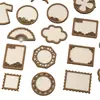 Estilo Antiguo Brocado Song Imán para Nevera Accesorios de Marco de Madera DIY Montaje de Marco Redondo para Foto Bordado Pieza de Madera Accesorios Hechos a Mano para Imán de Nevera