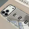 Funda de Teléfono de Cachorro Schnauzer de Dibujos Animados para iPhone 18 Espejo Funda Crema Apple 17 Pro Max Cubierta Protectora