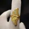 Anel de Ouro Aluvial para Mulheres que Não Desbota por Muito Tempo, Design de Nicho Sofisticado Abertura, Acessórios Exagerados Retrô Imitação Ouro, Produto Novo