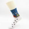 Calcetines navideños, calcetines festivos, calcetines de tubo de dibujos animados para mujer, calcetines transfronterizos, calcetines de regalo de Año Nuevo, calcetines rojos, fabricantes al por mayor