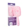 Pente Fofo para Cabelo com Design de Coroa Alta, Estilização Vazada, Pente com Almofada de Ar para Massagem, Desembaraçante com Limpeza de Um Toque, Pente Suavizante para Cabelo