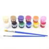 Muñeca de Yeso Pigmento Acrílico 3 ml 12 Colores Set de 6 Colores Pintura Artística para Niños Pintura sobre Piedra Pintura de Puesto de Suelo Pigmento
