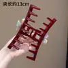 Pinza de Pelo de Flor Colorida, Pinza de Tiburón Retro Roja, Pinza de Pelo Grande Elegante para la Parte Posterior de la Cabeza, Accesorio de Pelo de Gama Alta