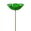 Estaca de Metal para Jardín con Flor Creativa Nueva Hecha a Mano Alimentador de Agua para Flores y Pájaros