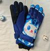 Guantes de algodón de invierno para niños, impermeables, cálidos, para exteriores, con forro polar, gruesos, resistentes al viento y al frío, con bonitos dibujos animados.