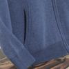 Cardigã de Caxemira masculino 100% caxemira pura dupla camada espessada outono e inverno Novo zíper jaqueta de malha casual de negócios