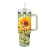 Amazon Más Vendido Vaso para Hielo de Segunda Generación de 40 oz con Asa Vaso Termo de Doble Capa Frío Acero Inoxidable Portátil Vaso para Agua para Coche