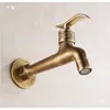 Torneira de Lavadora de Roupas Retrô Completa Estendida Pia para Mop de Banheiro Torneira de Água Bico Estilo Europeu Retrô para Exterior Anticongelante