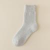 Calcetines de lana de otoño e invierno para hombre, calcetines gruesos con forro polar, calcetines de invierno de longitud media para hombre, medias de cachemira súper gruesas y cálidas para la nieve.