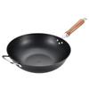 Wok Tradicional Olla de Hierro Recoge Calor Patrón de Arroz Wok Antiguo para el Hogar Sartén Antiadherente Sin Recubrimiento para Estufa de Gas