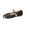 Sapatos Mary Jane Franceses Femininos 2026 Novo Outono Temperamento Casual Versátil Estilo Nacional Chinês Fundo Plano Boca Rasa Sapatos de Uma Sola