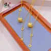 Tienda de Oro Mismo Estilo Oro Arena Oro Brillante Escama de Dragón Cintura Pequeña Cadena de Clavícula Versátil Cadena Deslumbrante para Clavícula Joyería Versátil de Lujo Ligero
