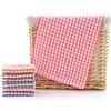 Toalla de cocina al por mayor de fábrica Toalla de té Toalla de tela a cuadros de jacquard de algodón absorbente al por mayor